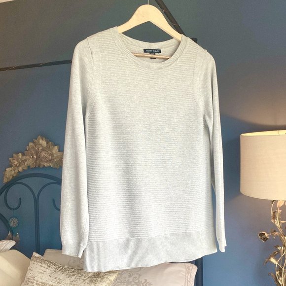 Light Grey Hilary Radley Ribbed Sweater - Picture 1 of 6